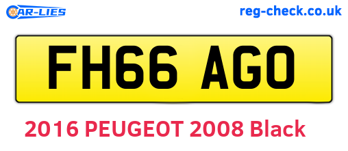 FH66AGO are the vehicle registration plates.