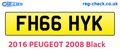 FH66HYK are the vehicle registration plates.