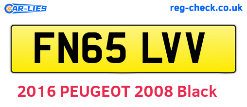 FN65LVV are the vehicle registration plates.