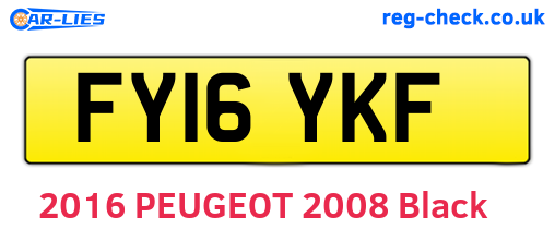 FY16YKF are the vehicle registration plates.