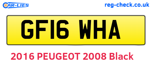 GF16WHA are the vehicle registration plates.