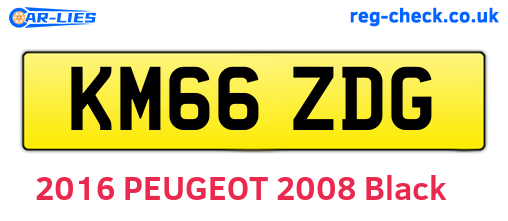 KM66ZDG are the vehicle registration plates.