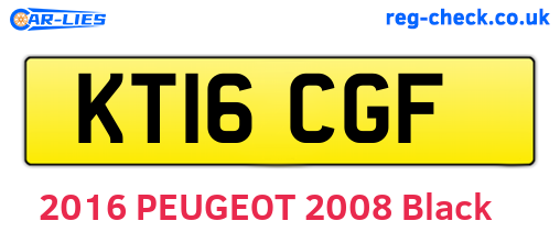 KT16CGF are the vehicle registration plates.