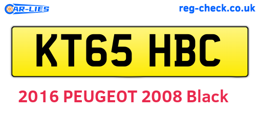 KT65HBC are the vehicle registration plates.