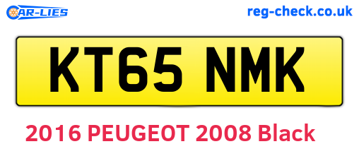 KT65NMK are the vehicle registration plates.