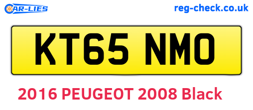 KT65NMO are the vehicle registration plates.
