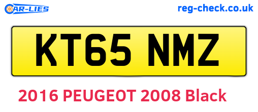 KT65NMZ are the vehicle registration plates.