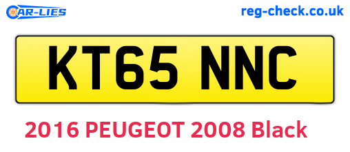 KT65NNC are the vehicle registration plates.