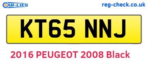 KT65NNJ are the vehicle registration plates.