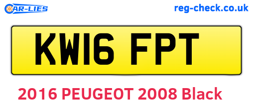 KW16FPT are the vehicle registration plates.