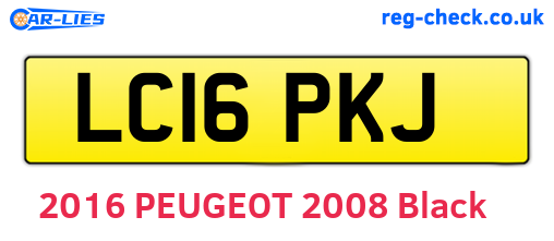 LC16PKJ are the vehicle registration plates.