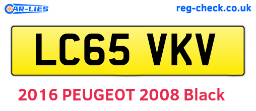 LC65VKV are the vehicle registration plates.