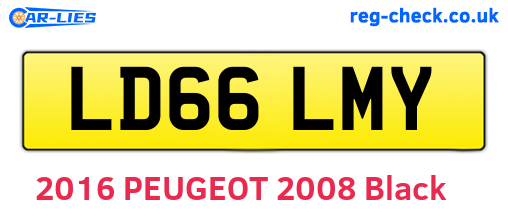 LD66LMY are the vehicle registration plates.