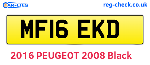 MF16EKD are the vehicle registration plates.