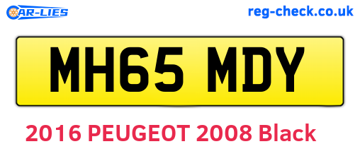 MH65MDY are the vehicle registration plates.