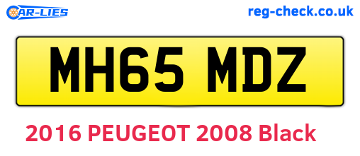 MH65MDZ are the vehicle registration plates.