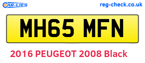 MH65MFN are the vehicle registration plates.