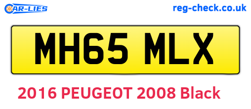 MH65MLX are the vehicle registration plates.