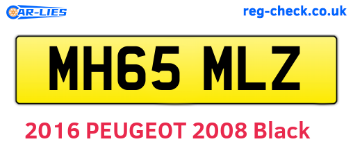 MH65MLZ are the vehicle registration plates.
