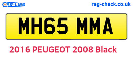 MH65MMA are the vehicle registration plates.