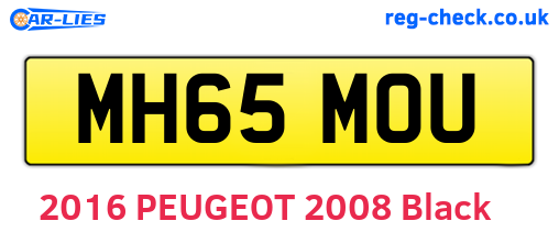 MH65MOU are the vehicle registration plates.