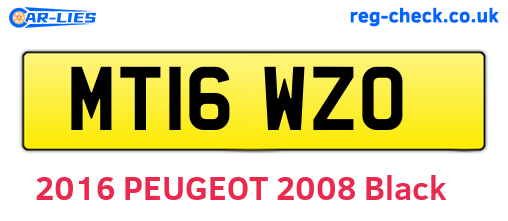 MT16WZO are the vehicle registration plates.