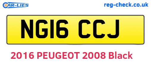 NG16CCJ are the vehicle registration plates.