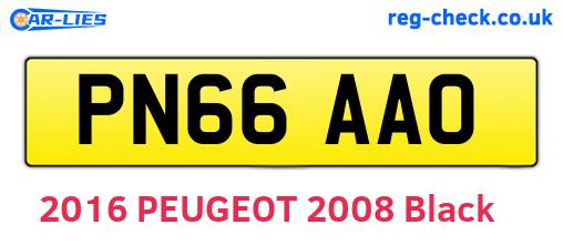PN66AAO are the vehicle registration plates.