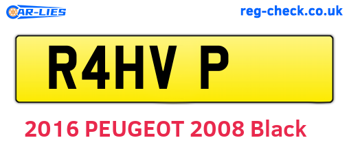 R4HVP are the vehicle registration plates.