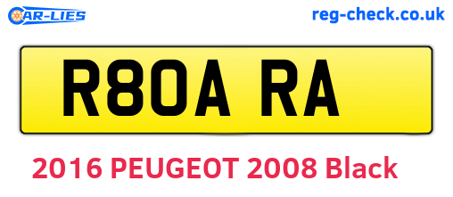 R80ARA are the vehicle registration plates.
