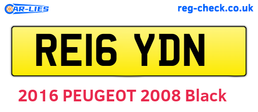 RE16YDN are the vehicle registration plates.