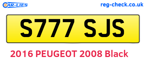 S777SJS are the vehicle registration plates.