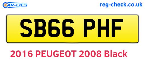 SB66PHF are the vehicle registration plates.