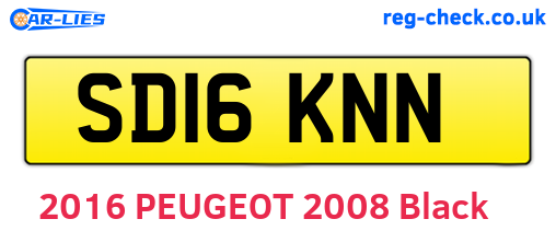 SD16KNN are the vehicle registration plates.