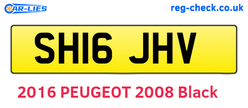 SH16JHV are the vehicle registration plates.