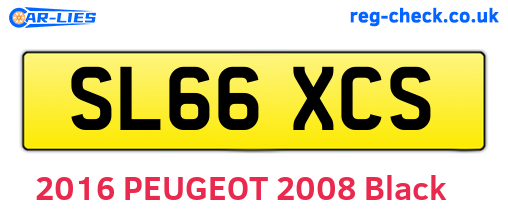 SL66XCS are the vehicle registration plates.