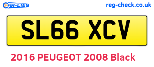 SL66XCV are the vehicle registration plates.