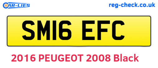 SM16EFC are the vehicle registration plates.