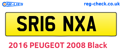 SR16NXA are the vehicle registration plates.