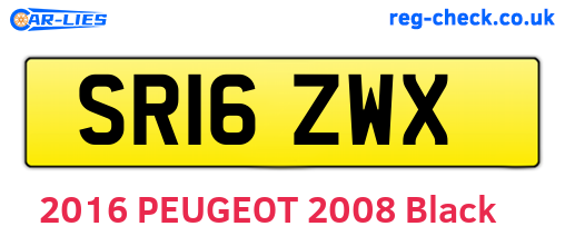 SR16ZWX are the vehicle registration plates.
