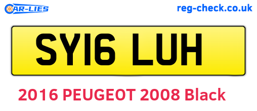 SY16LUH are the vehicle registration plates.