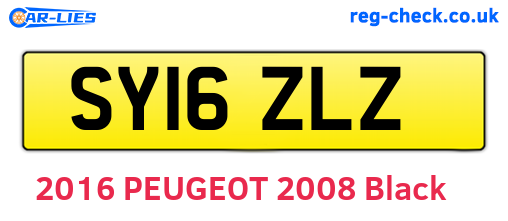 SY16ZLZ are the vehicle registration plates.