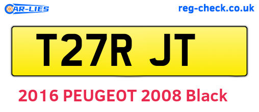 T27RJT are the vehicle registration plates.