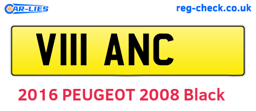 V111ANC are the vehicle registration plates.