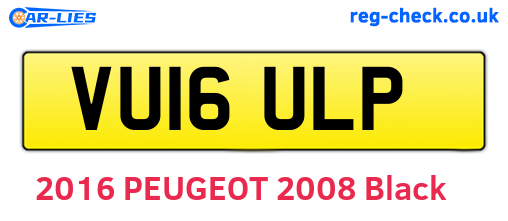 VU16ULP are the vehicle registration plates.