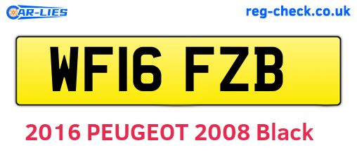 WF16FZB are the vehicle registration plates.