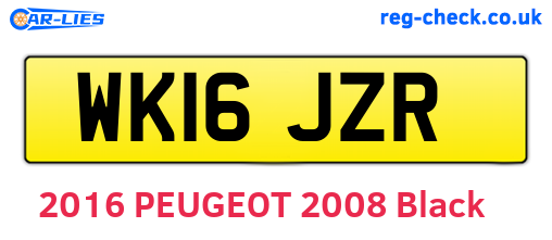 WK16JZR are the vehicle registration plates.