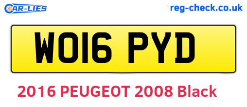 WO16PYD are the vehicle registration plates.