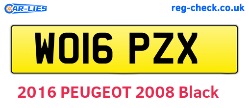 WO16PZX are the vehicle registration plates.
