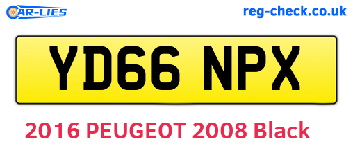 YD66NPX are the vehicle registration plates.